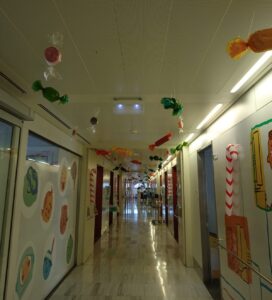 Decoración en la planta de pediatría de Sant Pau