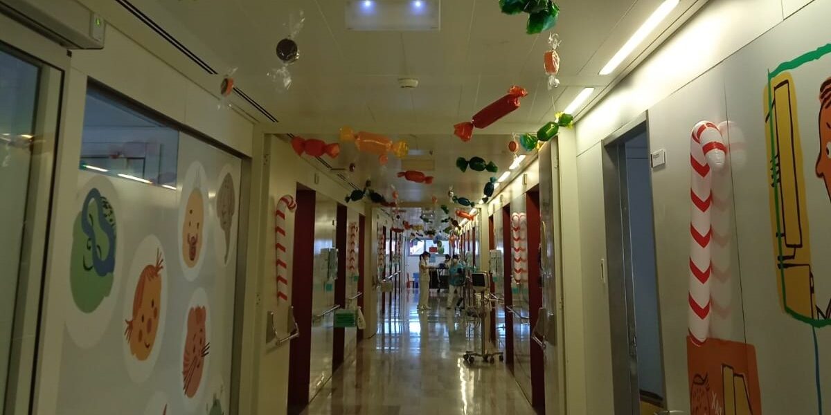 Decoració a la planta de pediatria de Sant Pau